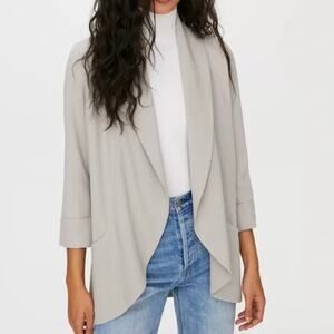 Wilfred Light Gray Draped Blazer
